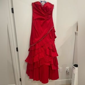 Red prom or quinceañera dress